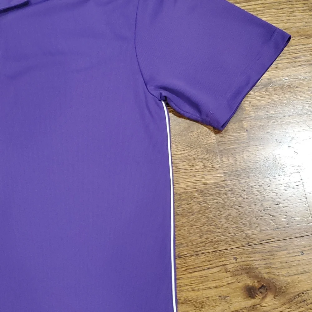 Mens Nike Dri-fit purple & white polo shirt size S